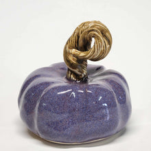 Load image into Gallery viewer, Hand Made Ceramic Pottery Pumpkin Fall Decor Decoration Amethyst