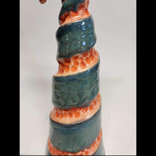 Load image into Gallery viewer, Stoneware Pottery Hand Built Christmas Tree Starfish Ocean Theme Costal