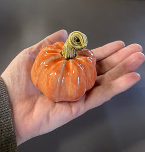 Hand Made Small Ceramic Pottery Pumpkin Fall Decor Decoration Various Colors to Choose From