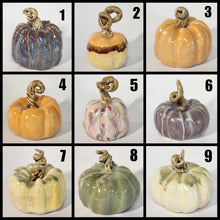 Load image into Gallery viewer, Hand Made Medium Ceramic Pottery Pumpkin Fall Decor Decoration Various Colors to Choose From