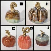 Load image into Gallery viewer, Hand Made Medium Ceramic Pottery Pumpkin Fall Decor Decoration Various Colors to Choose From