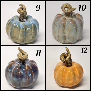 Hand Made Small Ceramic Pottery Pumpkin Fall Decor Decoration Various Colors to Choose From