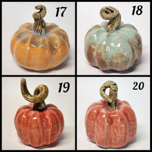 Load image into Gallery viewer, Hand Made Small Ceramic Pottery Pumpkin Fall Decor Decoration Various Colors to Choose From