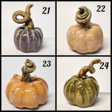 Load image into Gallery viewer, Hand Made Small Ceramic Pottery Pumpkin Fall Decor Decoration Various Colors to Choose From