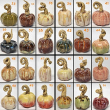 Load image into Gallery viewer, Hand Made Small Ceramic Pottery Pumpkin Fall Decor Decoration Various Colors to Choose From