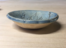 Load image into Gallery viewer, Hand Made Stoneware Pottery Trinket Ring Dish Essential Oil Bowl Botanical