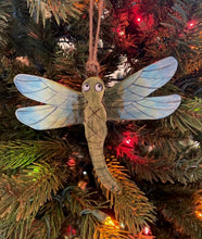 Load image into Gallery viewer, Hand Made Stoneware Pottery Dragonfly Small Wall Hanger Ceramic