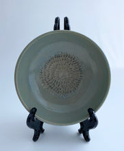 Load image into Gallery viewer, Wheel Thrown Stoneware Garlic Grater Bowl Dish Gray Blue &amp; Green Hand Made #1