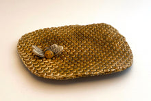 Load image into Gallery viewer, Organic Stoneware Pottery Trinket Ring Dish Tea Bag Rest Scrubby Holder Honey Bee
