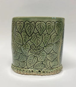 Hand Made Stoneware Pottery Large Utensil Holder Sunflower 100% of proceeds will be donated to Ukraine