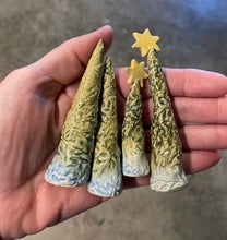 Load image into Gallery viewer, Mini Miniature Hand Made Pottery Ceramic Christmas Tree Trees