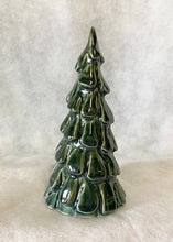 Load image into Gallery viewer, Stoneware Pottery Pine Tree Evergreen Wheel Thrown Hand Carved North Woods Christmas