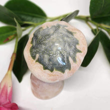 Load image into Gallery viewer, Hand Made Ceramic Stoneware Mushroom Mushrooms Cottage Core Fairy Garden Fungi Pink Blue Green
