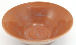 Wheel Thrown Pottery Bowl Blue Gray Sienna Cereal Soup Sm Serving OOAK Hand Made